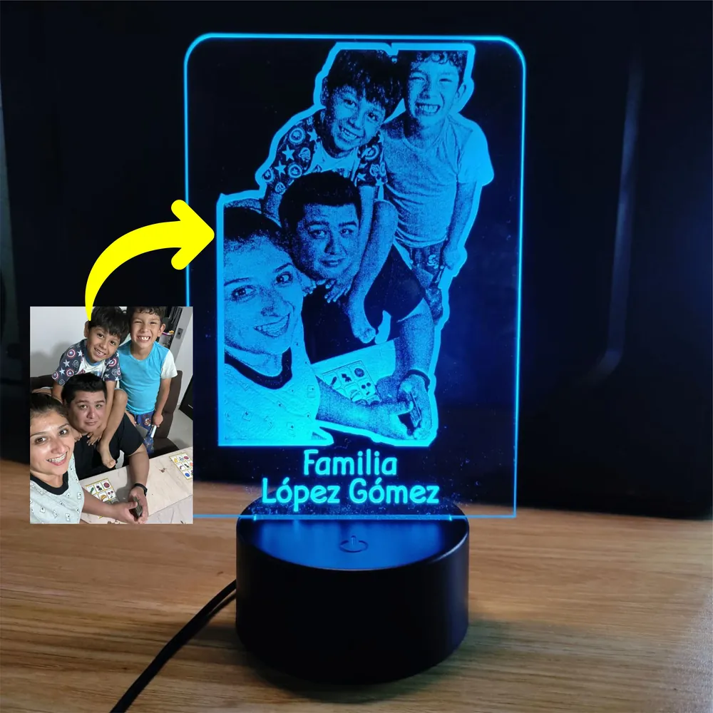 Lámparas personalizadas con foto familiar