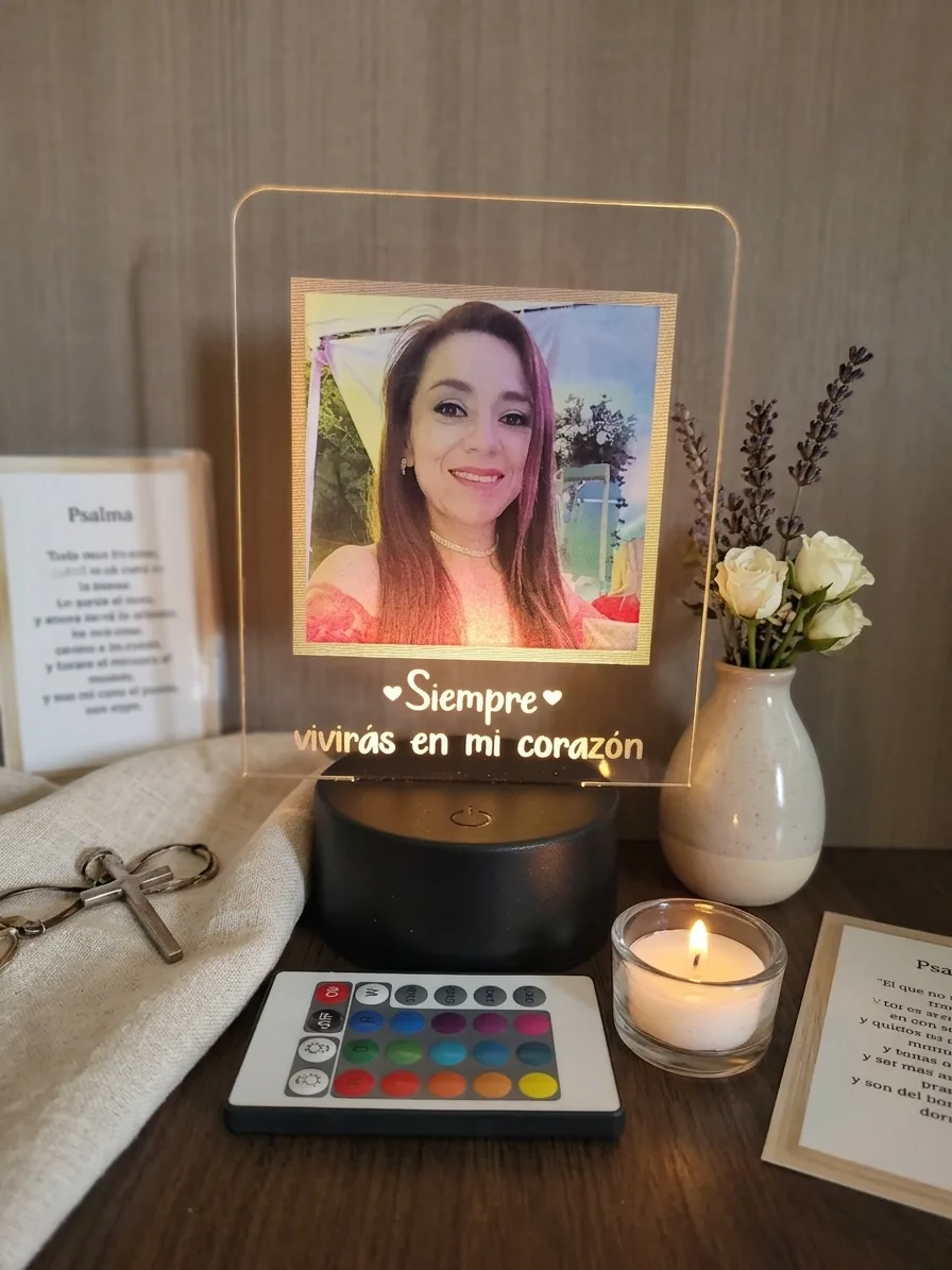 Colección de lámparas 3D memorial para honrar la memoria de seres queridos